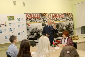 В гимназии г. Мстиславля прошло открытие стендовой композиции, посвящённой геноциду белорусского народа